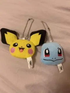 ポケットモンスター ボールチェーン付き　フェイスぬいぐるみ マスコット 2点