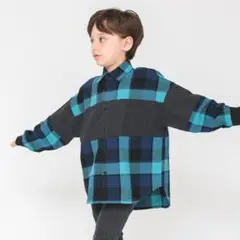 ブランシェス　130cm　チェック柄　長袖シャツ