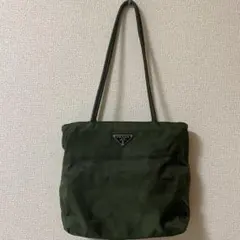 PRADA オリーブグリーン トートバッグ