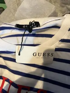 GUESS ストライプ Tシャツ ホワイト/ブルー