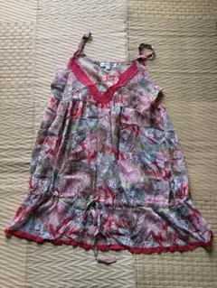花柄 ノースリーブ チュニックのサムネイル