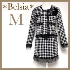 ベルシア ラメツイード レース パール ビジュー セレモニースーツ セットアップ