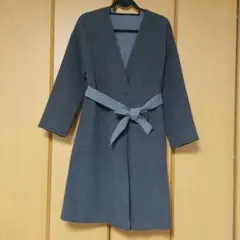 ユニクロ ダブルフェイスノーカラーコート Ｍ