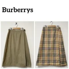 バーバリー ノバチェック リバーシブル 巻きスカート BURBERRY L