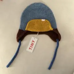 Tiny cottons ブロックカラー　ニット帽　新品のサムネイル