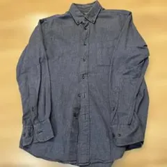 UNIQLO メンズ　ダークブルー デニム長袖シャツ S