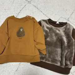 トレーナー　長袖　パーカー　キッズ　ベビー　ブラウン系　まとめ売り　90