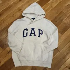 GAP　ギャップ　ヴィンテージ　アイボリー　裏起毛　パーカー　フーディー