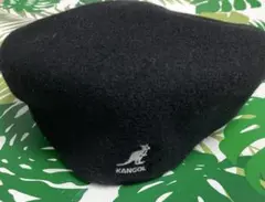KANGOL ブラック ベレー帽 ウール　キャスケット　Lサイズ