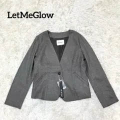 LetMeGlow リサイクルウールカシミヤ混ノーカラージャケットQVC