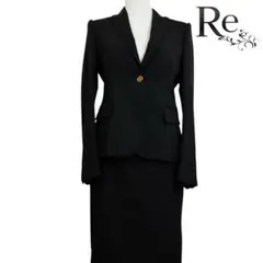 GUCCI グッチ セットアップ スカートスーツ 黒 L/M 黒　ジャケットのサムネイル