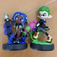 amiibo スプラトゥーン グリーン ブルー 2体セット あつ森
