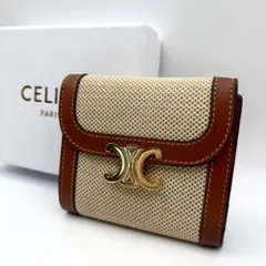 ✨極上美品✨ CELINE トリオンフ コンパクト 三つ折り財布 キャンバスのサムネイル