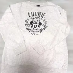 ミニーマウス プリント スウェット トレーナーグレー　Lサイズ