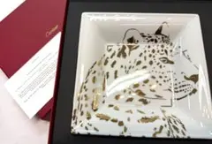 未使用保管品 カルティエ スクエアプレート 四角皿 パンテール ヒョウのサムネイル