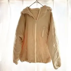 Sugar spoon リバーシブルブルゾン ホワイト フリーサイズ もこもこ