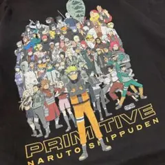 【希少2XL】プリミティブ×ナルト疾風伝 コラボTシャツ 全員集合 黒 古着のサムネイル