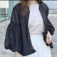 couture broochクチュールブローチ【ジップアップブルゾン】ブラックＭのサムネイル