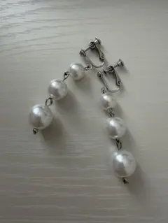 パール風　イヤリング