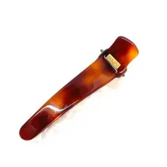 Y603-56　FENDI フェンディ バレッタ べっ甲風 ロゴ クリップ