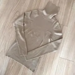 シンシアローリー タートルネック リブニット リブカットソー