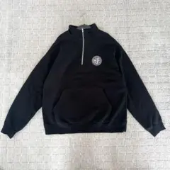 ブラック ハーフジップ ハーフジップ