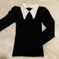 ブラック ニット パワーショルダー