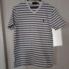 POLO RALPH LAUREN ストライプ Vネック Tシャツ
