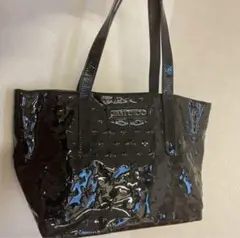 最終値下　ジミーチュウ　エナメル黒トート　ショップ袋とカード付きのサムネイル