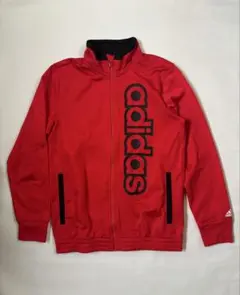 adidas レッド フルジップジャケット 160