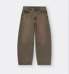 GU バレルレッグジーンズ ブラウン 茶