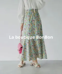 La boutique BonBon リバティプリント マキシマーメイドスカートのサムネイル