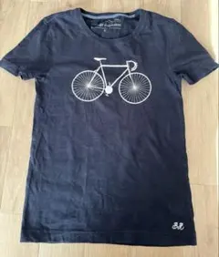 バナナ・リパブリック　自転車プリント Tシャツ ネイビー　半袖　カジュアル