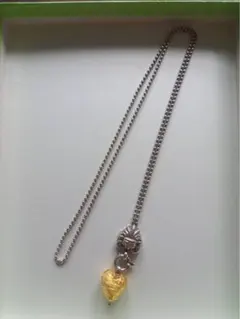 フォリフォリ　シルバー ボールチェーン ハートネックレス