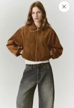 H&M 新作　スエード ジャケット