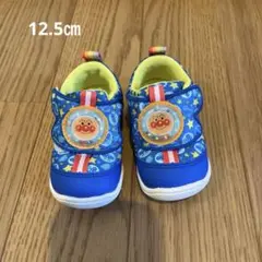 【お値下げ】美品アンパンマン ベビーシューズ 12.5cm 青　スニーカー