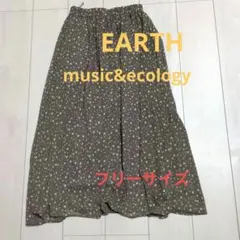 ドット柄フレアロングスカート Fサイズ