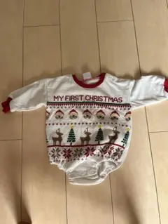 MY FIRST CHRISTMASロンパース 80 ショートオール　トレーナー