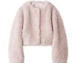 SNIDEL スナイデル Sustainableショートボアコート　ピンク