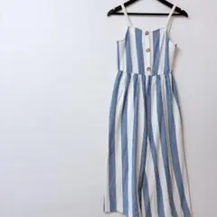 ZARA KIDS ストライプ オールインワン サロペット 164 ポルトガル製