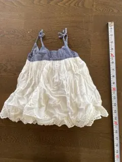 Baby Gap ノースリーブワンピース 白グレー　90cm