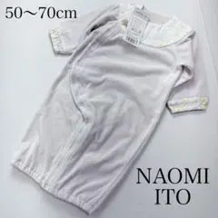未使用タグ付き　NAOMI ITO ベロア2wayドレス 50～70cm