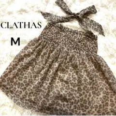 クレイサス CLATHAS レオパード柄 シャーリング トップス リボン 38のサムネイル