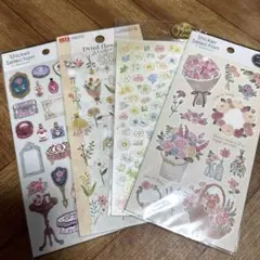【新品】シール　お花柄　Seria