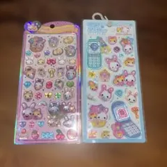 正規品 フワフワらびちゃん うるちゅるポップシール 平成はっぴーフォン