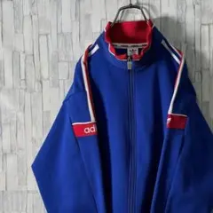トラックジャケット adidas 90sビンテージ デサント製 青白赤 メンズL