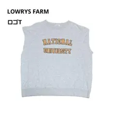 LOWRYS FARM ロゴスウェット ノースリーブ グレー フリーサイズ