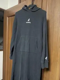 KANGOL ブラック フード付きワンピース Lサイズ　レディース