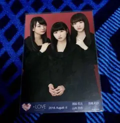 イコラブ 赤背景2 音嶋莉沙　瀧脇笙古　山本杏奈　生写真　手遅れcaution