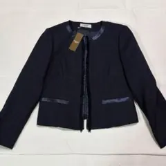 【新品】Raspberry Beret ネイビー ジャケット ノーカラー 13号